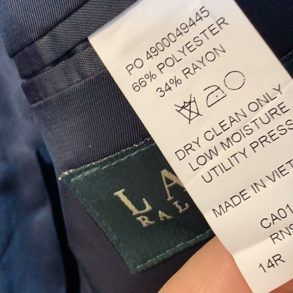 Ralph Lauren navy pinstripe pants suit! - Picture 3 of 6